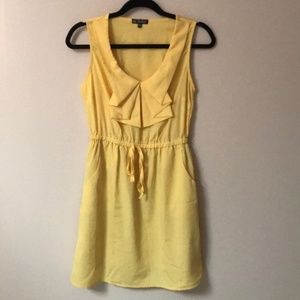 SALE Bebop Yellow Drawstring Waist Dress + Pockets